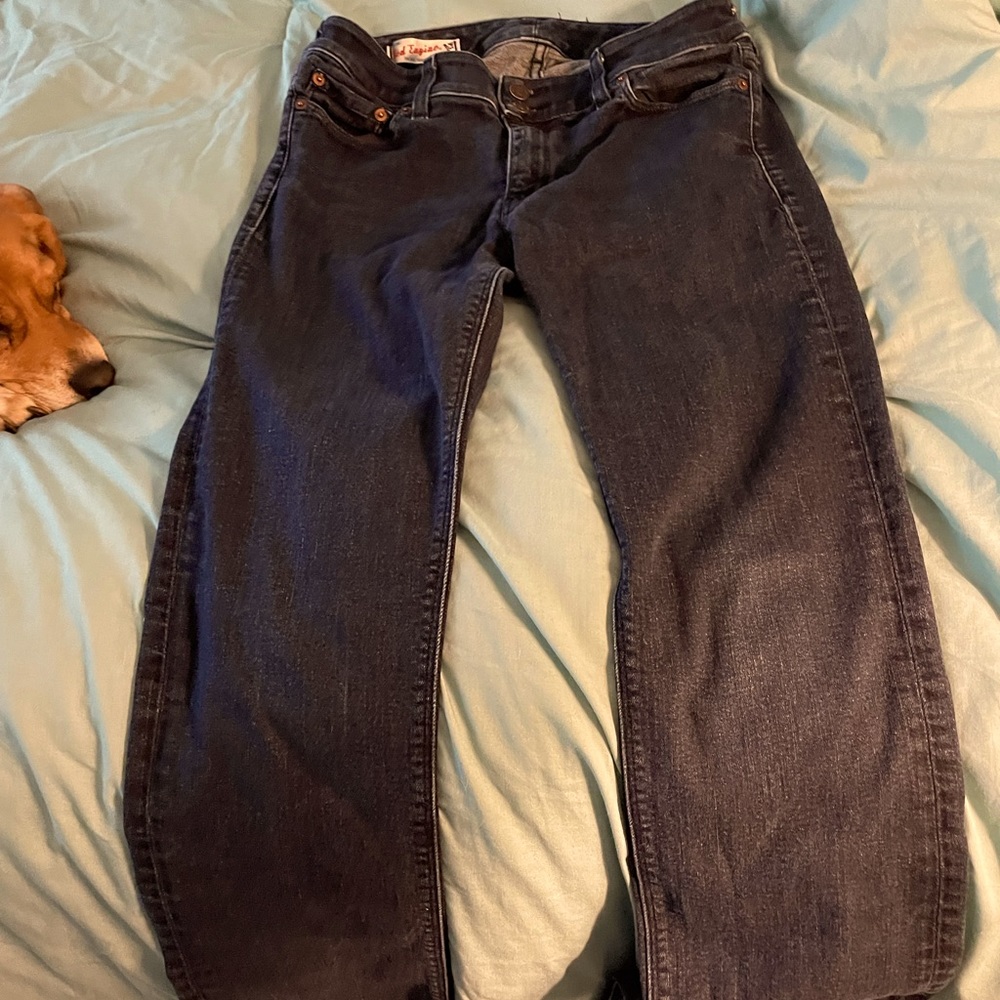 Red Engine Jeans by Firebird Curvy got. Pot cut size 31.
